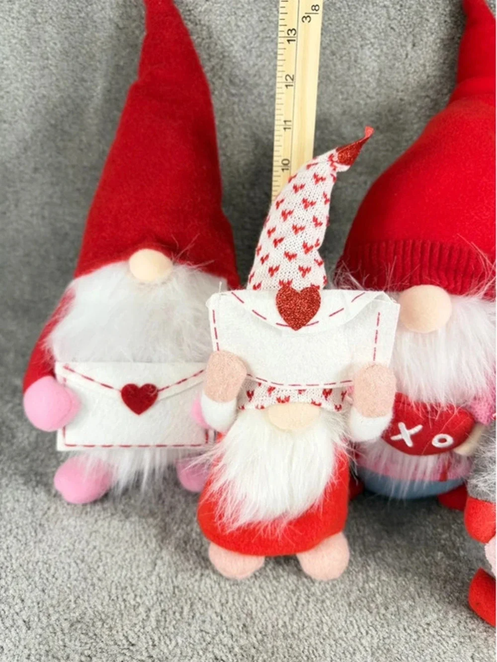 Decor Set of 4 Valentine’s Day Plush Gnome Sitters